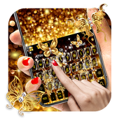 Sparkly Golden Butterfly Keyboard icon