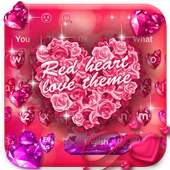 أحمر قلب الحب لوحة المفاتيح on 9Apps