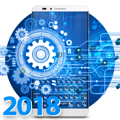 Blue High Tech Keyboard icon