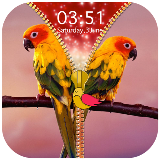 Birds Zipper Lock Screen icon
