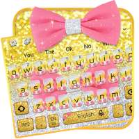 Glitter Pink Bow Keyboard Theme