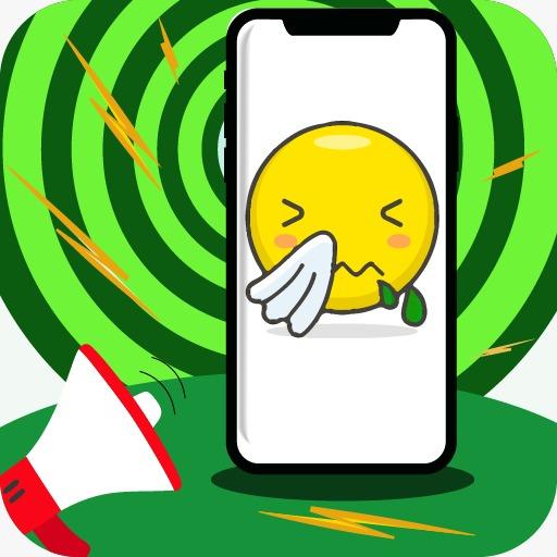 Sneeze funny sounds icon