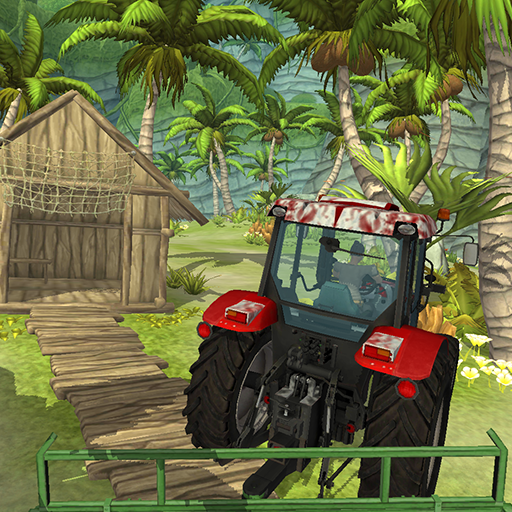 Tractor hill climb racing 3D icon