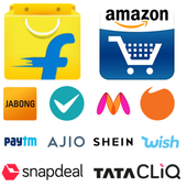 All in One Shopping App: AJIO, Shopclues, Flipkart icon