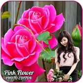 Pink Flowers Photo Frames icon