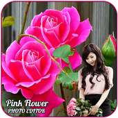 Pink Flowers Photo Frames on 9Apps