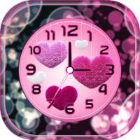 Pink Clock Live Wallpaper on 9Apps