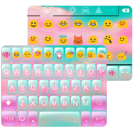 Pink Cloud Emoji Keyboard Skin icon