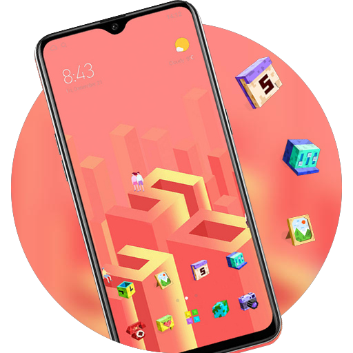 ikon 3d Lego shape bright love theme