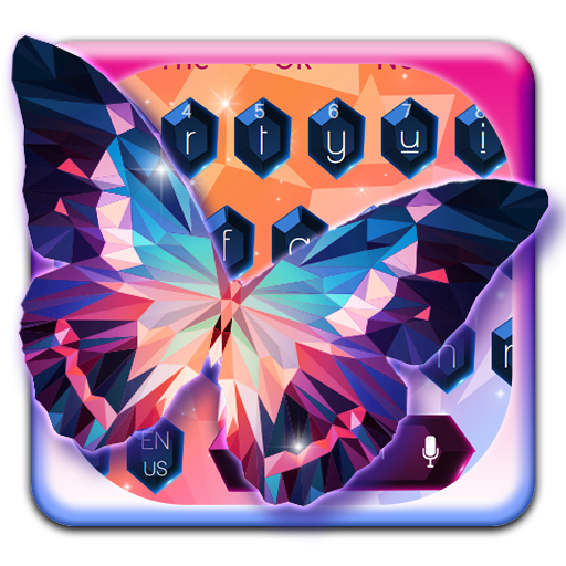 Glossy PolySphere Butterfly Keyboard icon