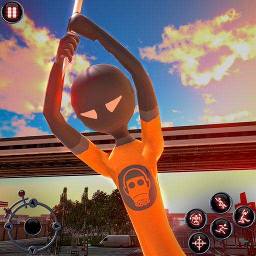 Stick Man Rope Hero - Vegas Mafia Crime City icon