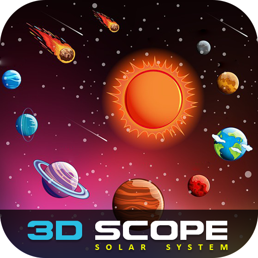 3D Universe and space Explorer: Solar system 3D icon