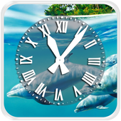 Dolphin Clock Live Wallpaper icon