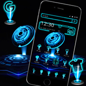 Blue Technology Launcher Theme icon