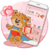 Cute Love Teddy Bear Theme on 9Apps