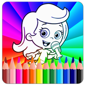 Coloring Page Bubbl Guppi icon