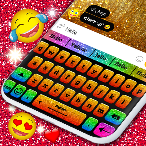 Glitter Keyboard 💎 Neon Color Theme иконка