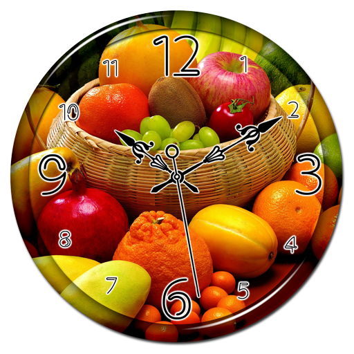 Fruits Clock Live Wallpaper أيقونة