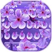 Cherry Blossoms Purple Keybaord on 9Apps