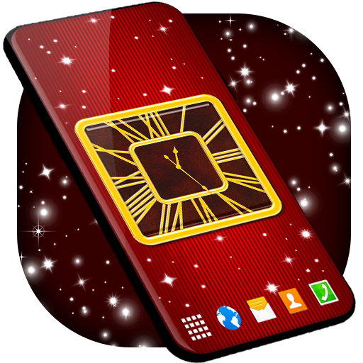 Square Analog Clock ❤️ HD Clocks Wallpaper Themes icon