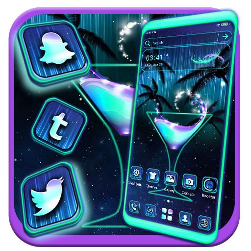 Neon Cocktail Launcher Theme icon