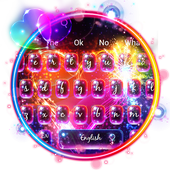 Multi Colour Neon Heart Keyboard Theme icon