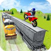 Tricky Bike Stunt On Train