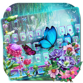 ikon Bunga Kupu-kupu Keyboard Tema
