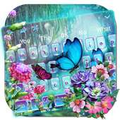 Flower Butterfly Keyboard Theme