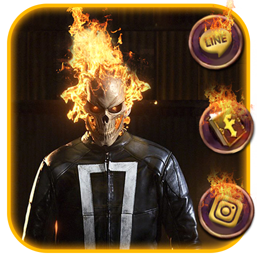Skull, Fire, Rider Themes &amp; Wallpapers icon