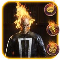 Skull, Fire, Rider Temalar Duvar 3D