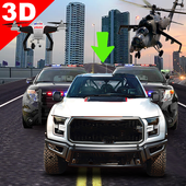 Police Chase Gangster Car Criminal 3d icon