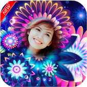 Neon Flower Photo Frames HD icon