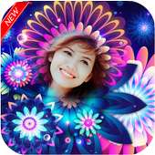 Neon Flower Photo Frames HD on 9Apps