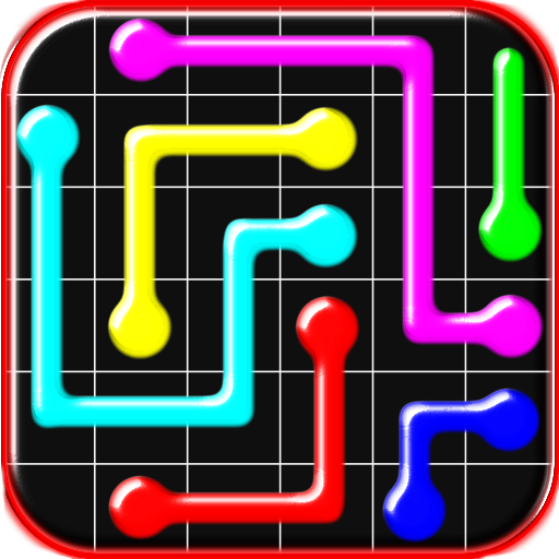 Connect colored lines pipe icon