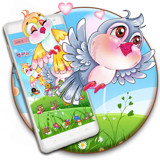 Pink Sky Love Birds Theme icon