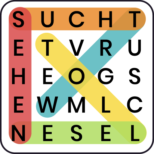 Wortsuchrätsel- Verbinden Sie Buchstaben kostenlos icon