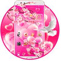 Pink Sweet Heart theme on 9Apps