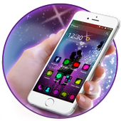 Romantic Neon Love Couple Theme أيقونة