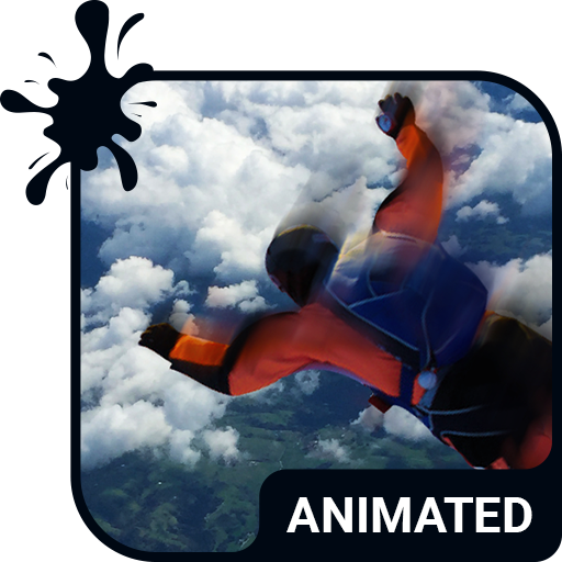 Skydiving Animated Keyboard   Live Wallpaper иконка