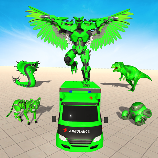 Flying Ambulance Dino Robot icon