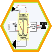 Telephone wiring diagram icon