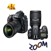 Camera 4k zoom icon