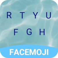 Mint Blue Emoji Keyboard Theme for Facebook