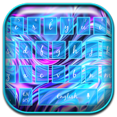 Neon Galaxy Keyboard Theme أيقونة
