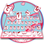 Cute Pink Kitty Cartoon Cat Keyboard Theme🐱 icon