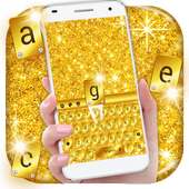 Tema Keyboard Gold Glitter