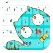 Cute kitty cartoon keyboard icon