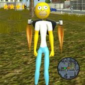 Jetpack Stickman Simpso Rope Hero icon