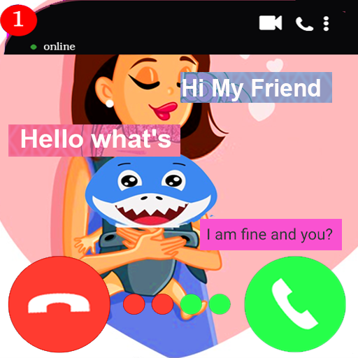 chat with baby mami shark prank icon